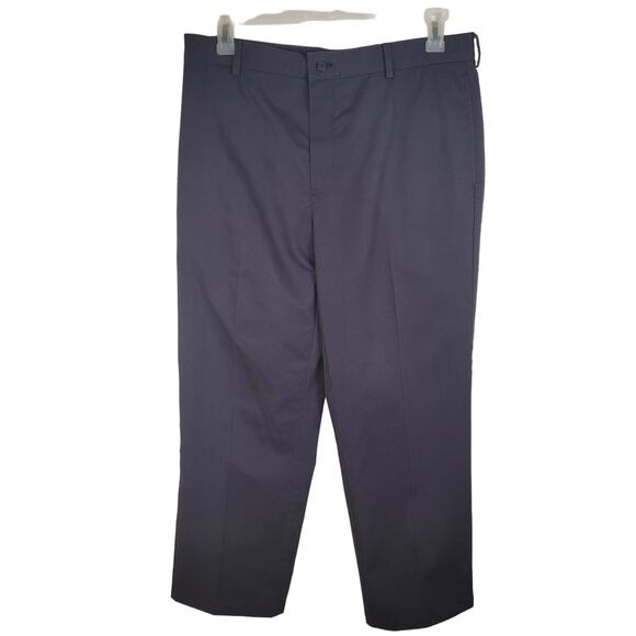 Paul Fredrick Mens Impeccable Cotton Chino Pleated Black Pants size 34 - Picture 1 of 6